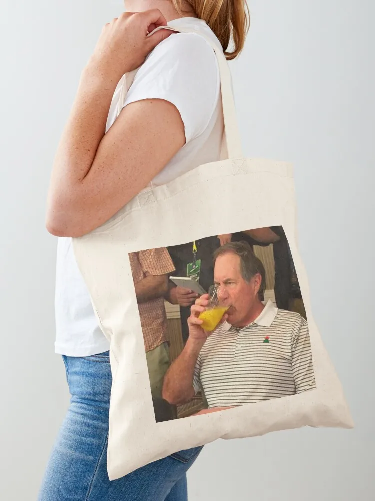 Bill Belichick, Juice, Patriots, New England, Free Agency Tote Bag custom tote screen Custom Canvas