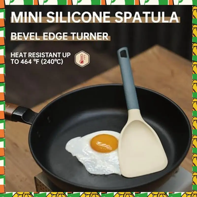 

Professional Tool Silicone Spatula Turner Fish Steak Egg Pancake With Nylon Handle Heat Resistant Kitchen Utensils (10In&13In)