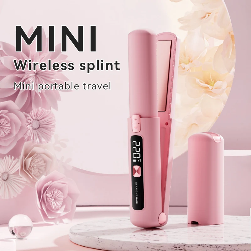 Smart Library Wireless Hair Straightener 2026 New Arrival Mini Rechargeable Cordless Hair Straightener With Battery