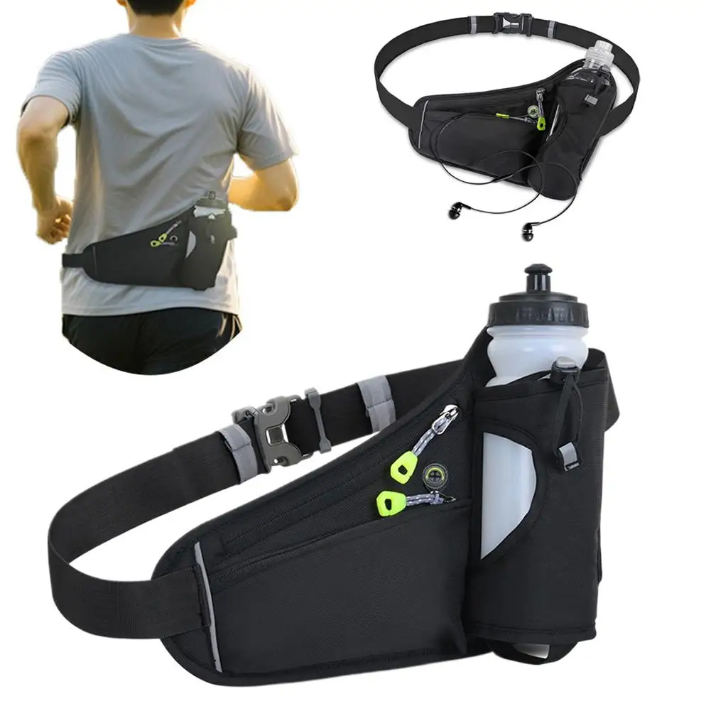 Running Waist Bags with Water Bottle Holder Hikers Outdoor Sports Fitness Cycling Belt Phone Pouch Belt Waist Bags