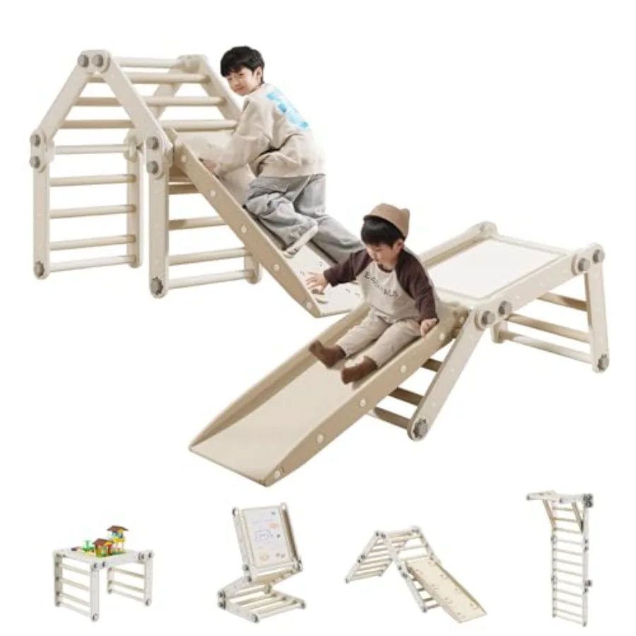 

Универсальный трансформируемый комплекс для скалолазания с 12+ конфигурациями, фитнес-рамой, доской для записей, столом для конструктора, двусторонний