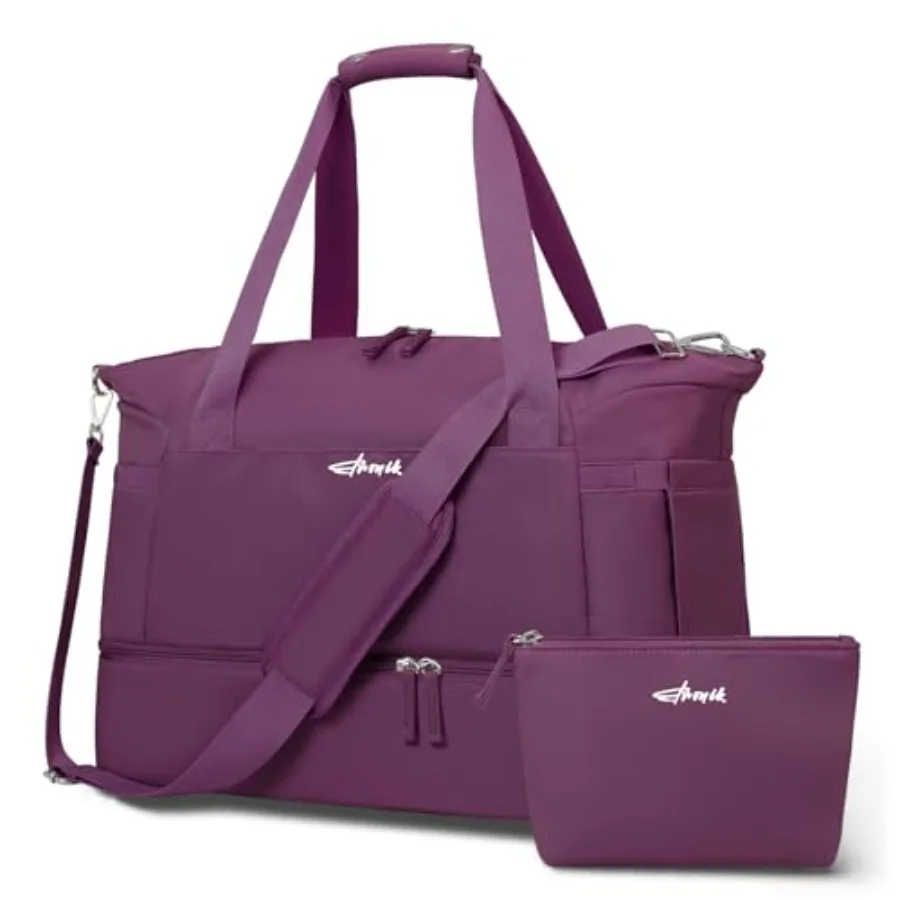 Gym Bag for Women Personal Item Travel Bag with Shoes Compartment Weekender Overnight Duffel Bag with Wet Pocket Carry On Bag f