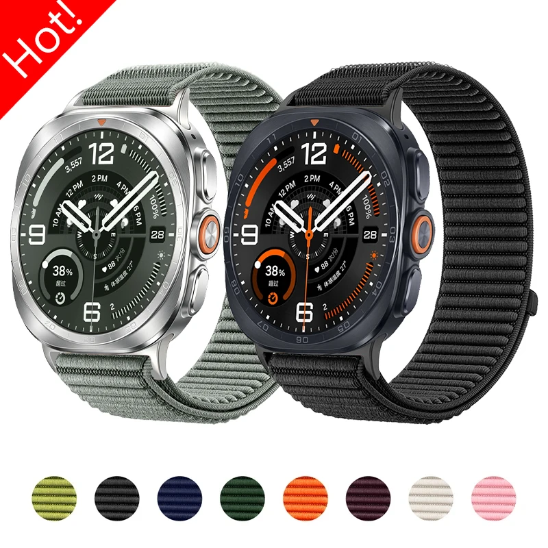 Breathable Nylon Strap for Samsung Galaxy Watch Ultra 2 2026 47mm Woven Loop Band Wristband for Galaxy Watch Ultra 47mm Bracelet