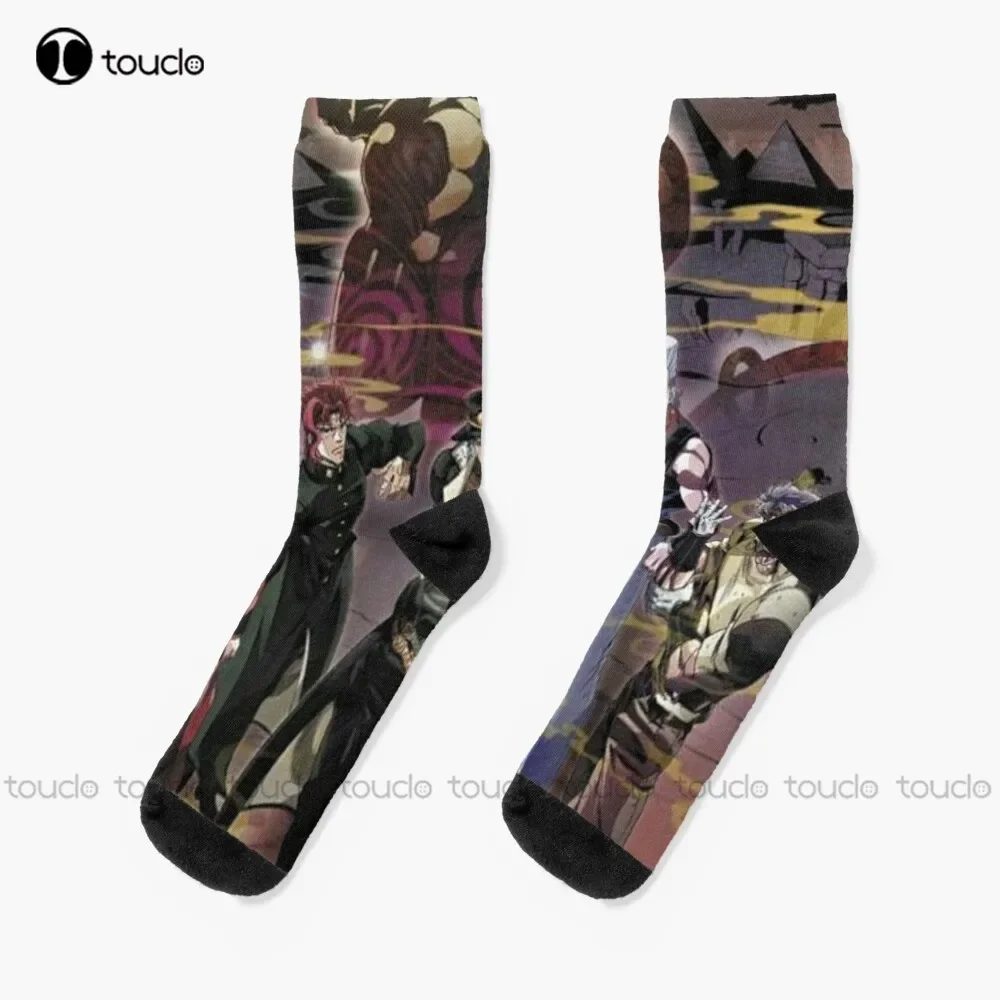 Manga Adventure Bizarre Poster Socks Fun Socks Unisex Adult Teen Youth Socks Christmas Gift Custom Hd High Quality Fashion New