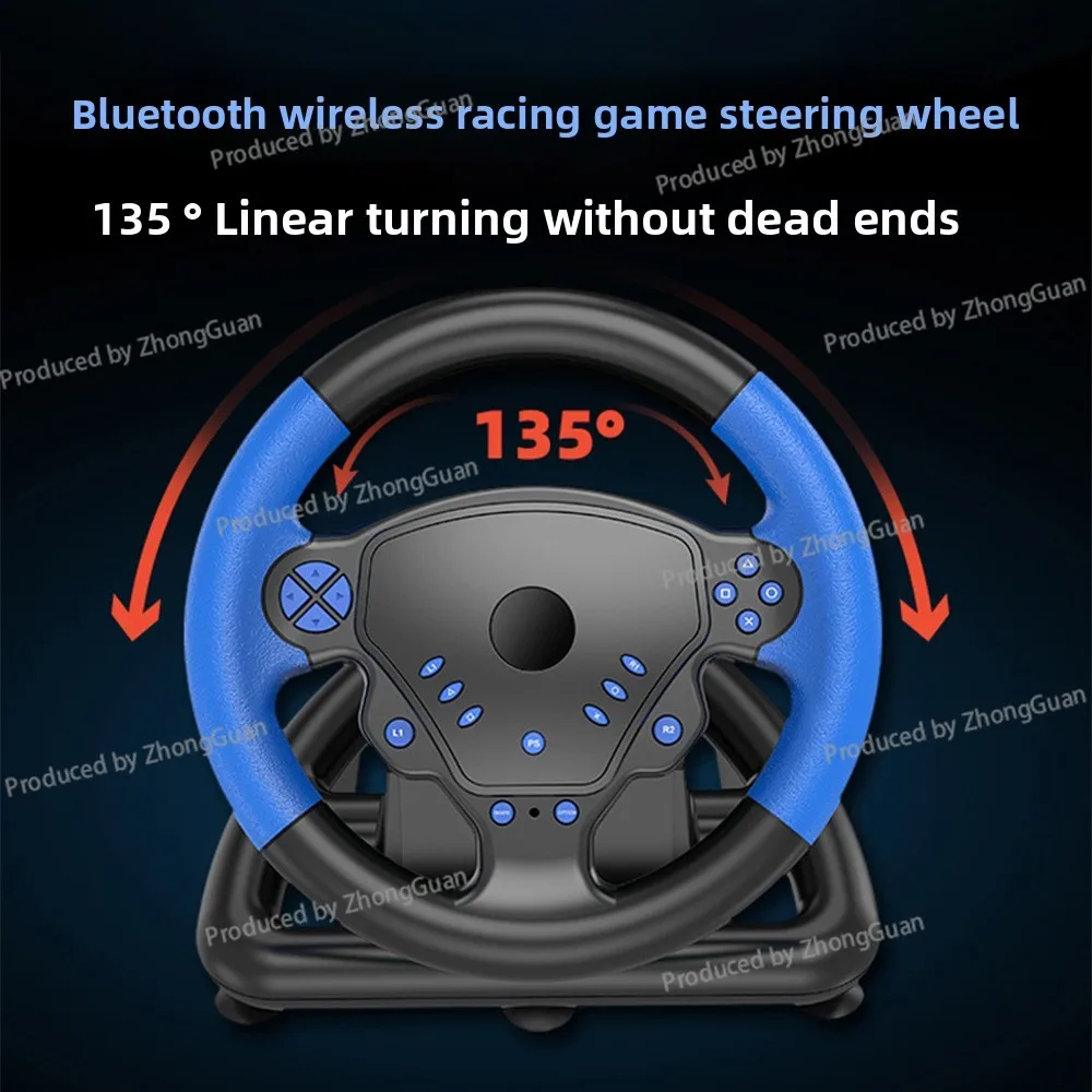 PS4 Game Steering Wheel Racing Game Steering Wheel 4-in-1 Steering Wheel Supports PC/Android/PS3