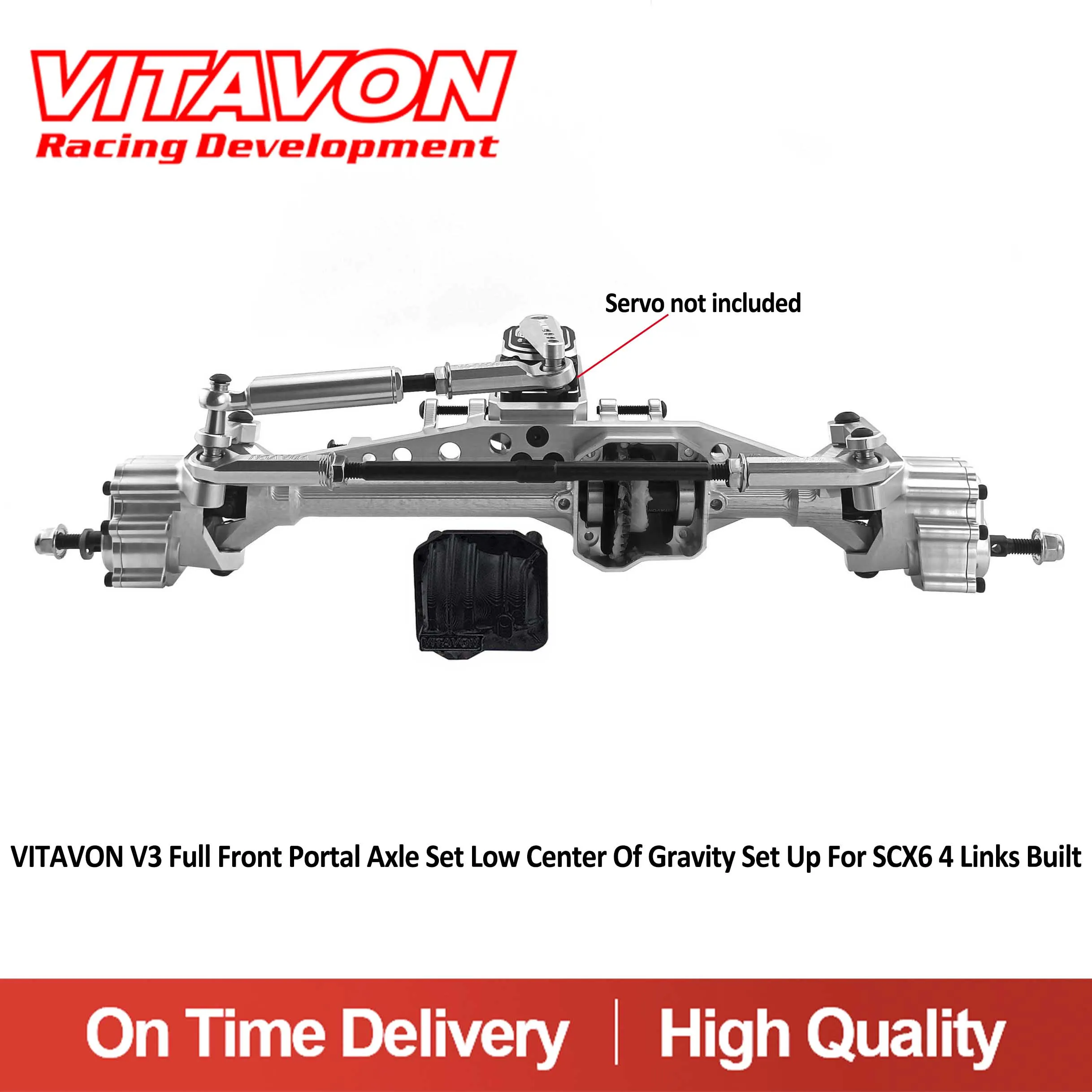 VITAVON V3 Full Front Portal Axle Set Low Center Of Gravity Set Up For SCX6 4 Links Built