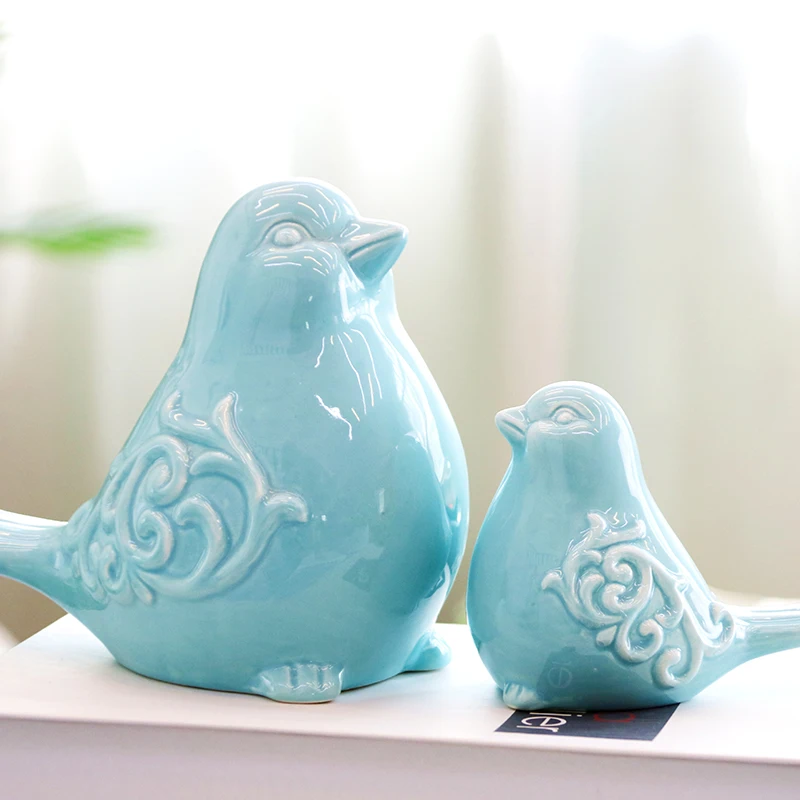 

Ceramic ornaments, American country vintage birds, magpies, animals, home furnishings, soft embellishments, ornaments