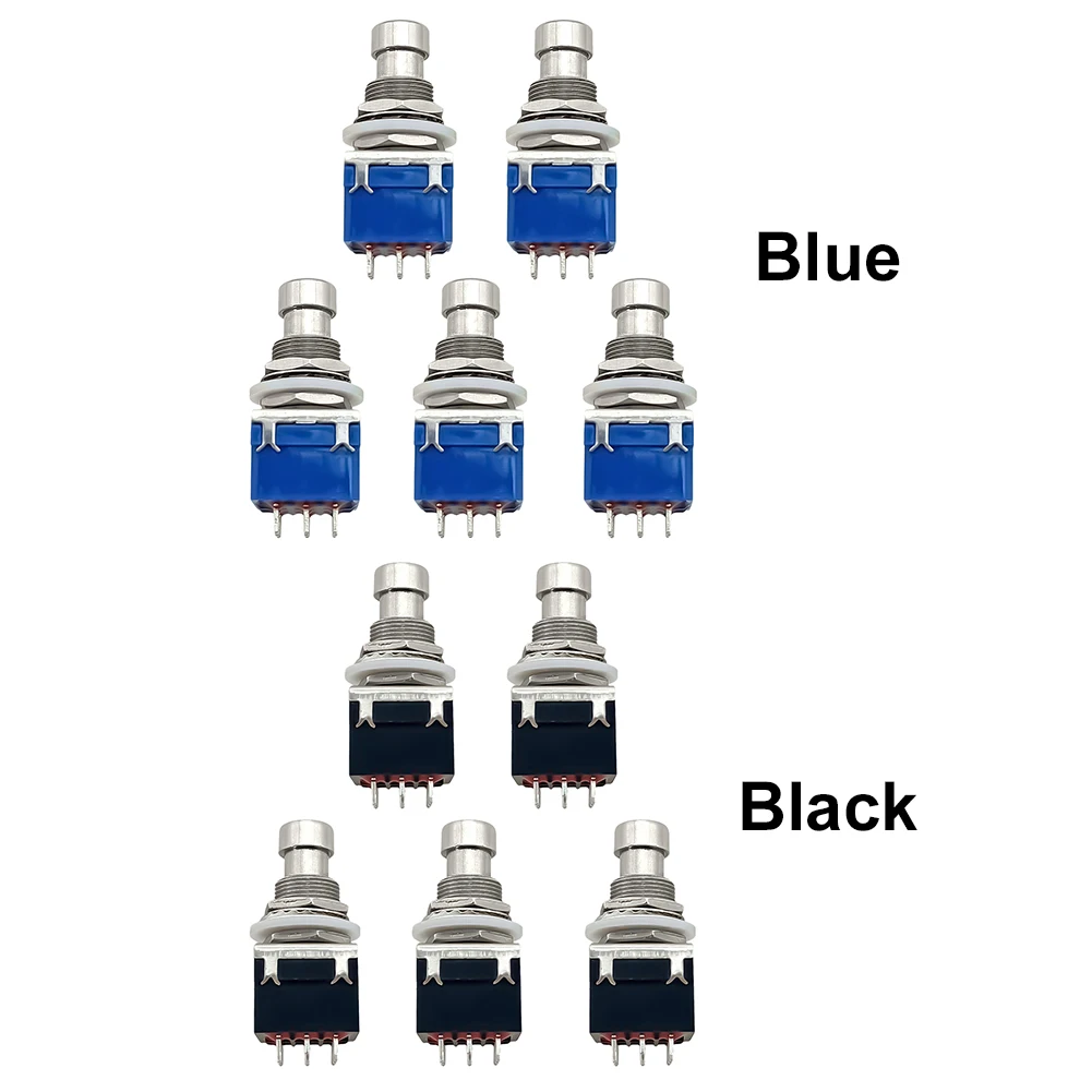5 قطعة تأثير الغيتار دواسة 3PDT Footswitch 9 دبوس صحيح الالتفافية لحام العروات تأثيرات الغيتار دفع زر Footswitch الغيتار الملحقات #2