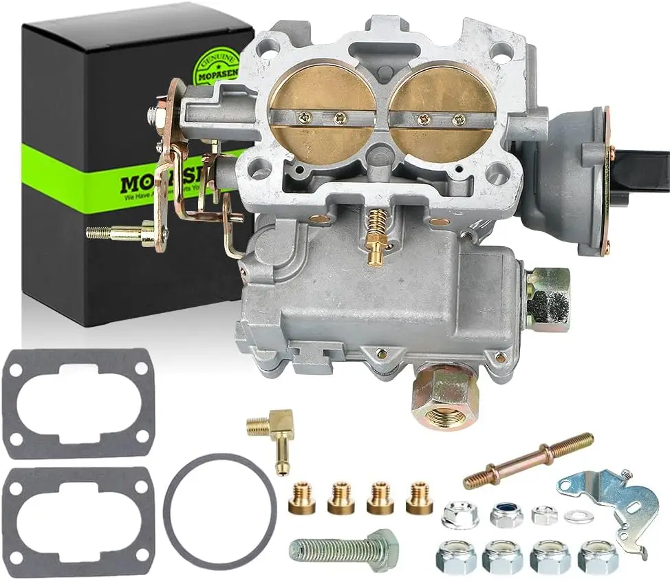 

For 807504 Marine Carburetor 2 Barrel Carb Replacement for Mercruiser 3.0L 2.5L 4 CYL Engines with Electric Choke Jets Long Link