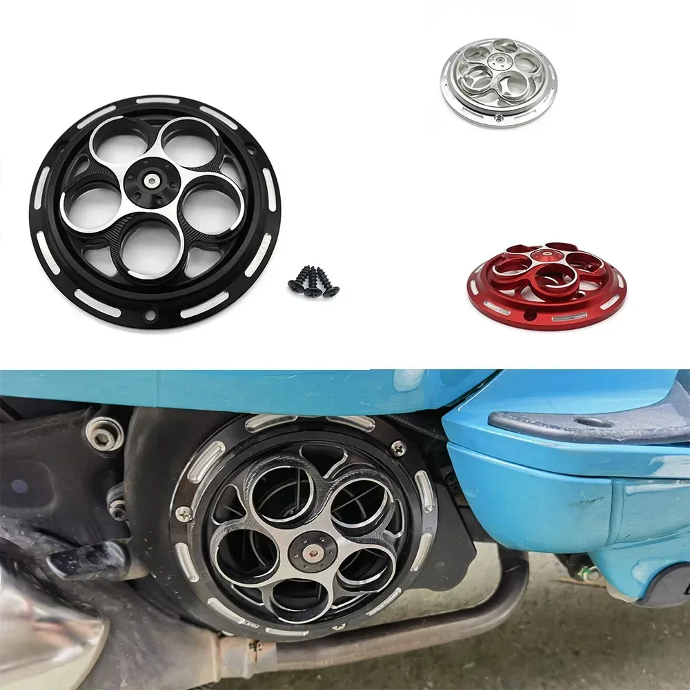For Vespa Sprint Primavera 150 2013-2021 Rotating Cooling Fan Cover Motorcycle CNC Aluminum Engine Radiator Cover
