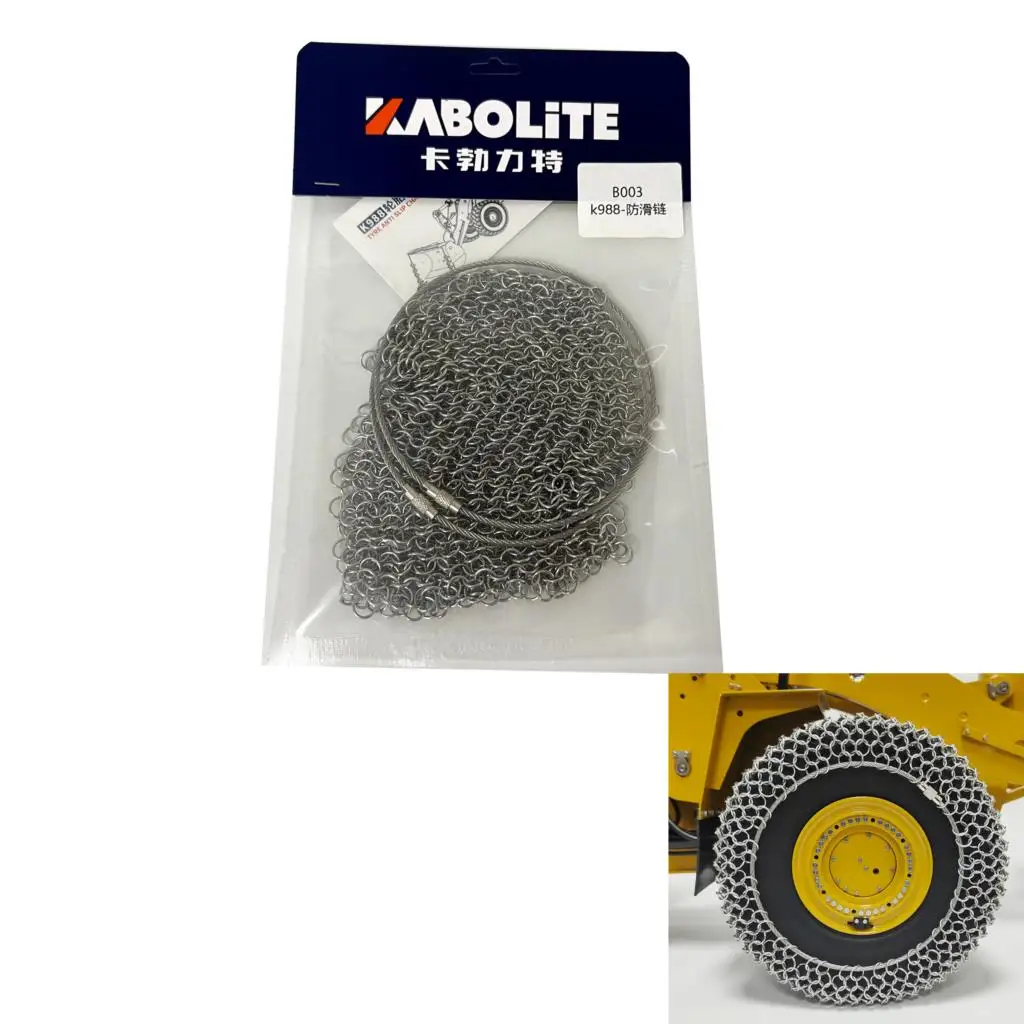 

Kabolite Metal Tyre Anti-skid Chain For 1/14 RC Hydraulic Wheel Type Loader K988 Construction Car Trucks Model Parts TH22969