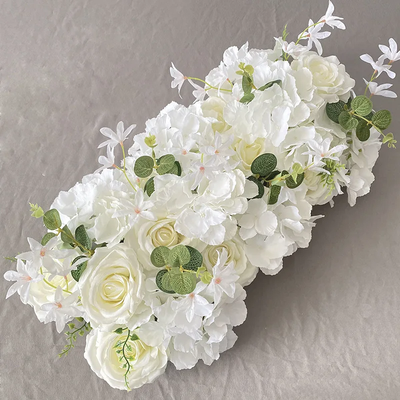 

New wedding simulation floor arrangement flower silk flower finished product decoration hotel background wall road lead flower