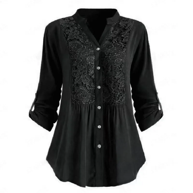 Elegant Fashionable Loose-Fit Long-Sleeve Shirt For Women