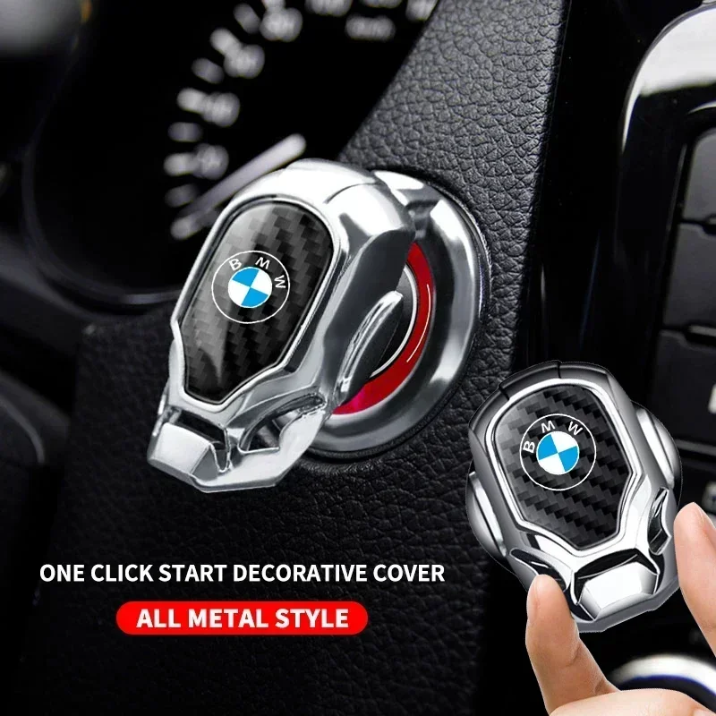 1PCS Car ONE-CLICK Start Buttons Protective Cover Decor For BMW X1 X3 X5 X6 X7 1 3 5 6 7 Series G20 G30 G11 F15 F16 G01 G02 F48