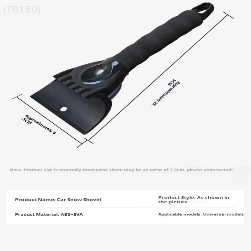 Alat Perawatan Mobil Musim Dingin yang Penting, Sekop Salju untuk Kaca Depan & Pengikis Penghilang Embun Beku, Aksesori Pembersih Jendela dan Pintu Mobil