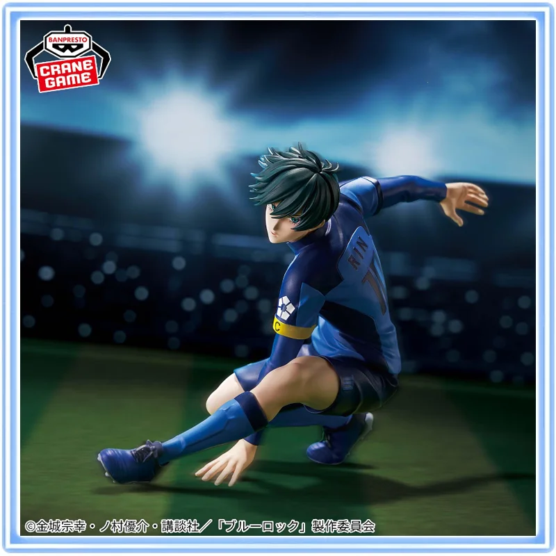 

BANDAI Original Anime BLUE LOCK Rin Itoshi Top 11 Action Figure Desktop Ornaments Model Hobbies Collectible