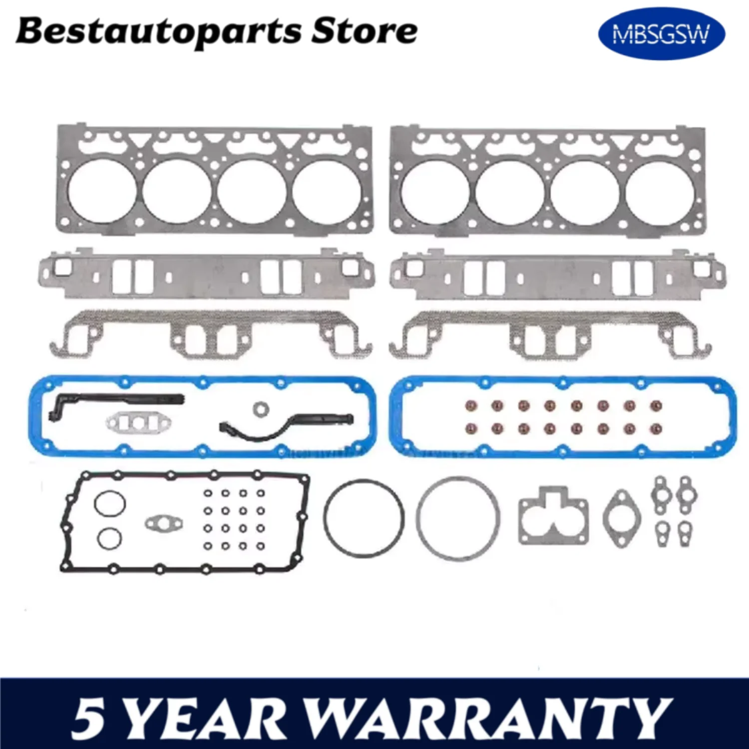

Полный комплект прокладок деталей двигателя, подходит для газа 5,2 л V8 для Dodge Ram 1500 2500 3500 B3500 Durango Dakota Jeep Grand Cherokee 5,2 л 98-03