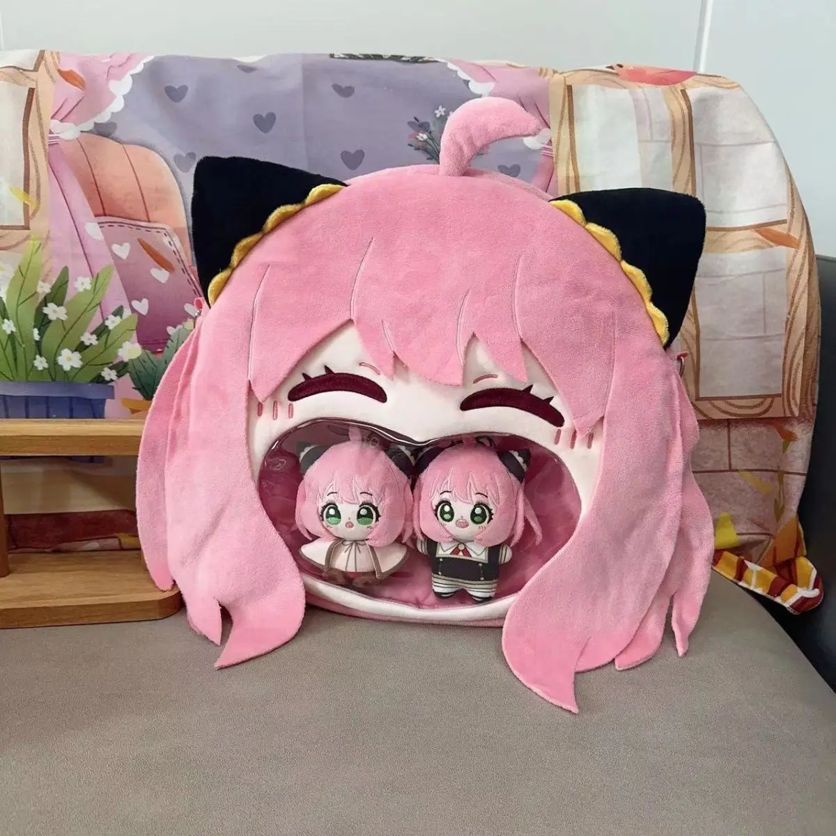 Spy X Family Merchandise Aniya Pain Plush Anime Backpack Crossbody School Bag Anime