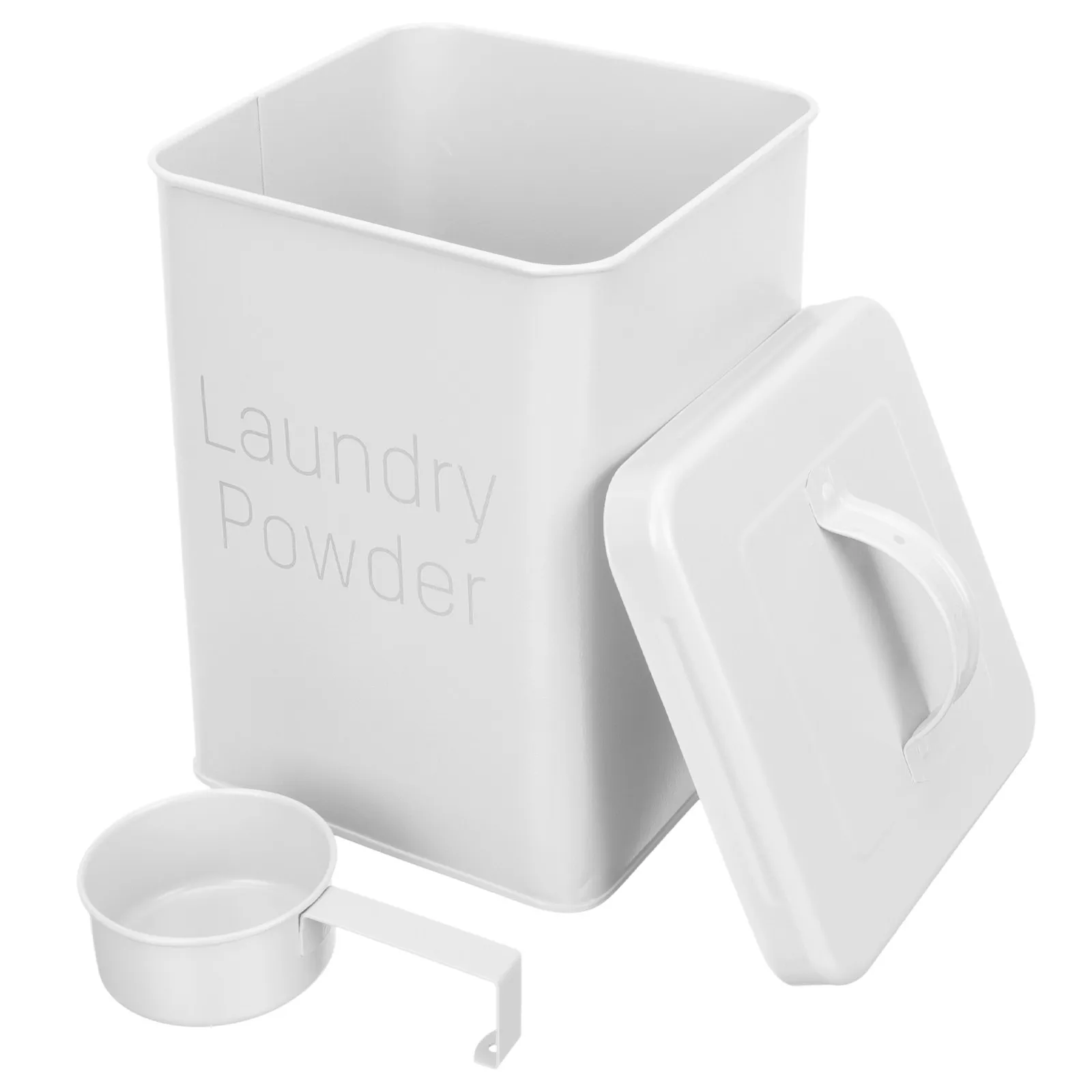 

1Set Washing Powder Bucket Sturdy Iron Build Laundry Powder Box Multi Purpose Storage Container for Household Cleaning Supplies
