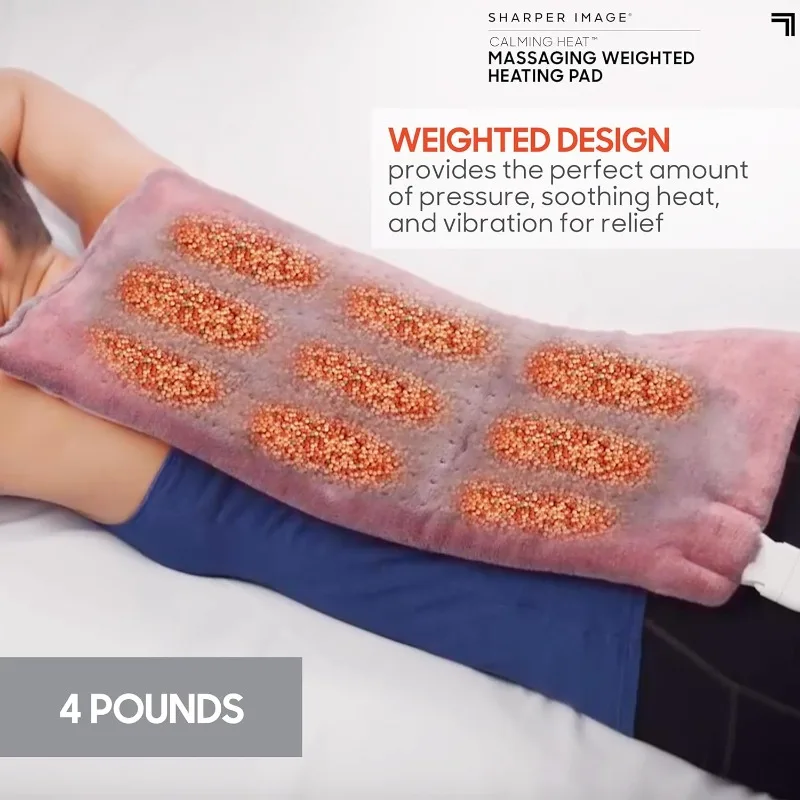 

Heat Massaging Weighted Heating Pad by - Weighted Electric Heating Pad with Massaging Vibrations
