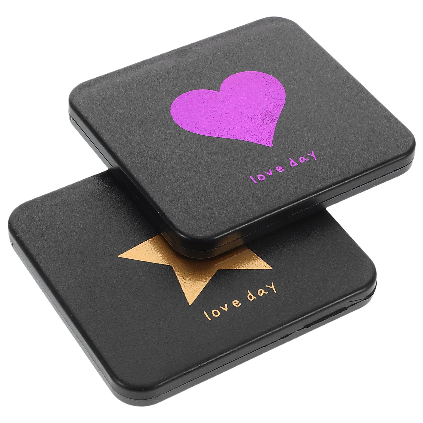 2 szt. Mini lusterko do makijażu, przenośne składane lusterko kompaktowe podróżne do retuszów na wynos, prezent dla kobiet