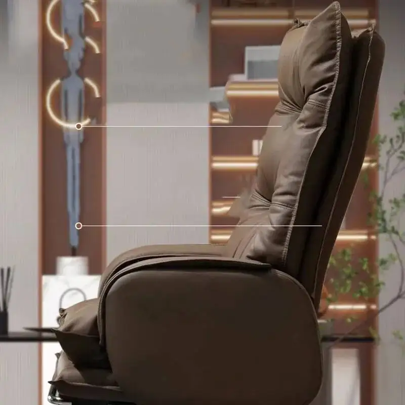 

Massage Arm Home Office Designer Lazy Chair Rolling Leather Chair Home Computer Swivel Accent Silla De Escritorio Furniture