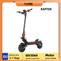 YUME Raptor electric scooter 2*3000W 60V 30AH dual motor electric scooter 11 Off-road / Road tubeless tires foldable off-road