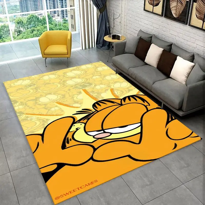 Kawaii G-Garfield Cartoon Cat Living Room Non-Slip Area Rug Soft Carpet for Bedroom Kids Playroom Sofa,Home Decor Doormat Gift