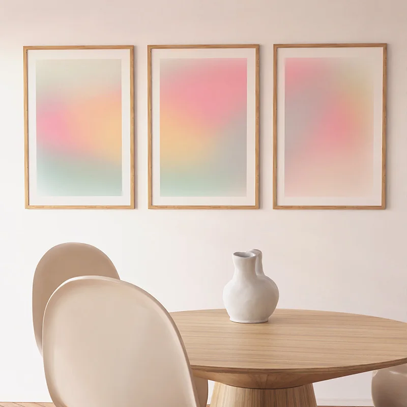 Pastel Gradient Aura Canvas Poster Print Modern Home Decor Dorm Coquette Pastel Wall Art Painting Living Room Decoration Picture
