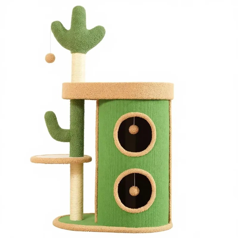 

Домашний комплекс для кошек: лежанка, когтеточка и лазалка для малогабаритных квартир, компактный дизайн, минимализм