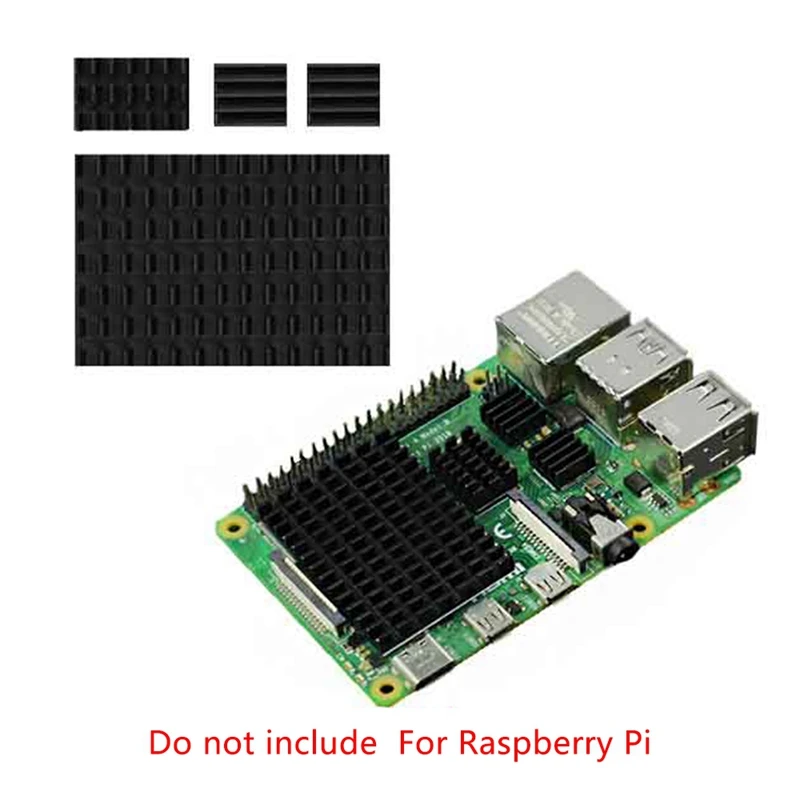 4Pcs For Raspberry Pi 4 Heatsink Aluminum Cooler Heatsink With Thermal Pad Copper Heatsink For Raspberry Pi 4 Model B