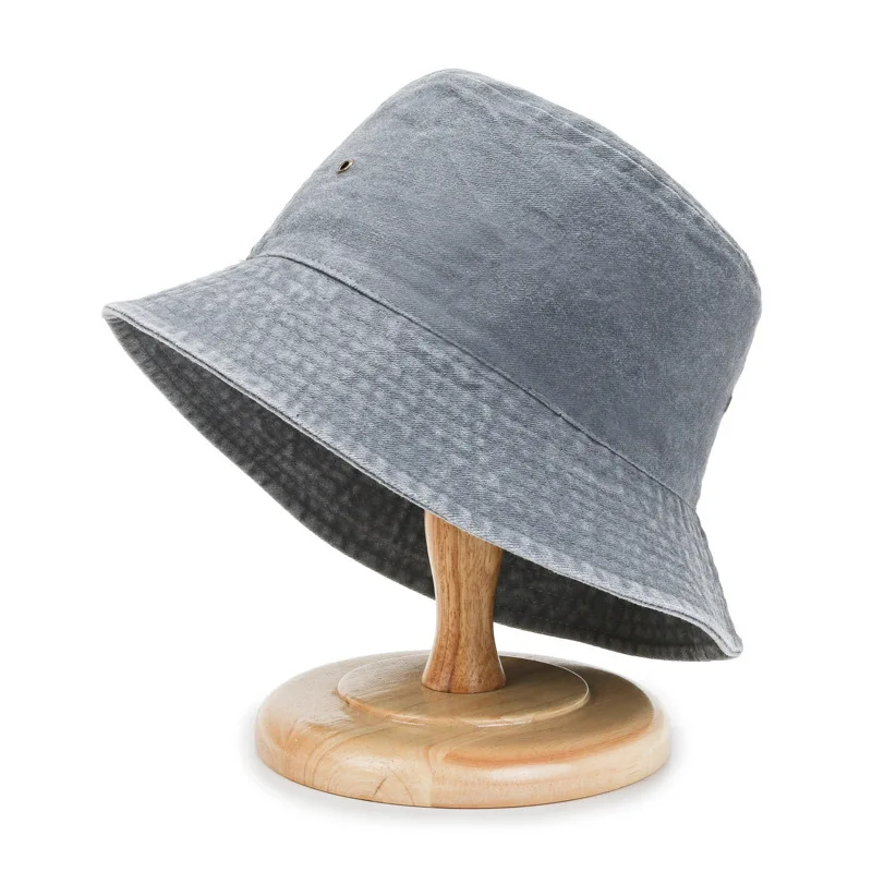 Popular Unisex Cotton Summer Washed Jeans Bucket Hat Cap For Women Spring Fisherman Hat Outdoor Travel Sunshade Gift