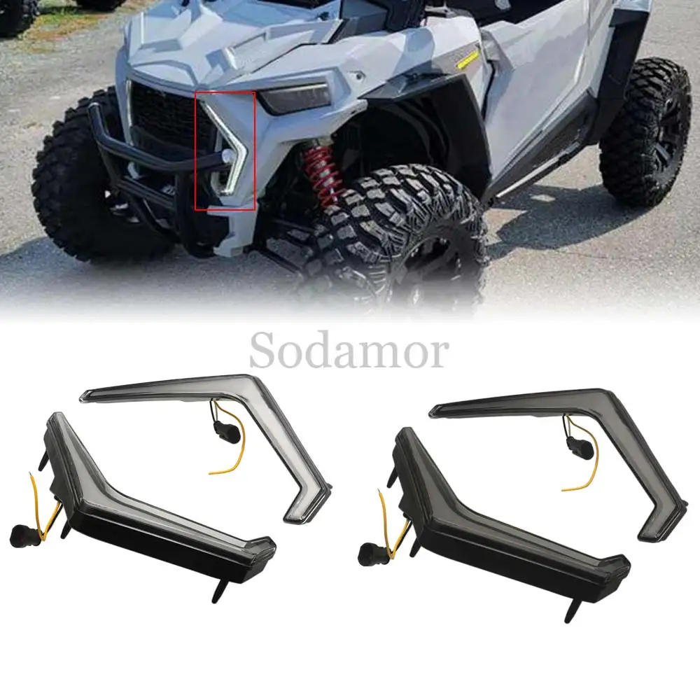 

Для Polaris 2019 RZR XP 1000 Trails & Rocks Edition светодиодный передний фонарь в сборе 1 пара 12 В передние светодиодные задние фонари прозрачный/дымчатый # 2884871