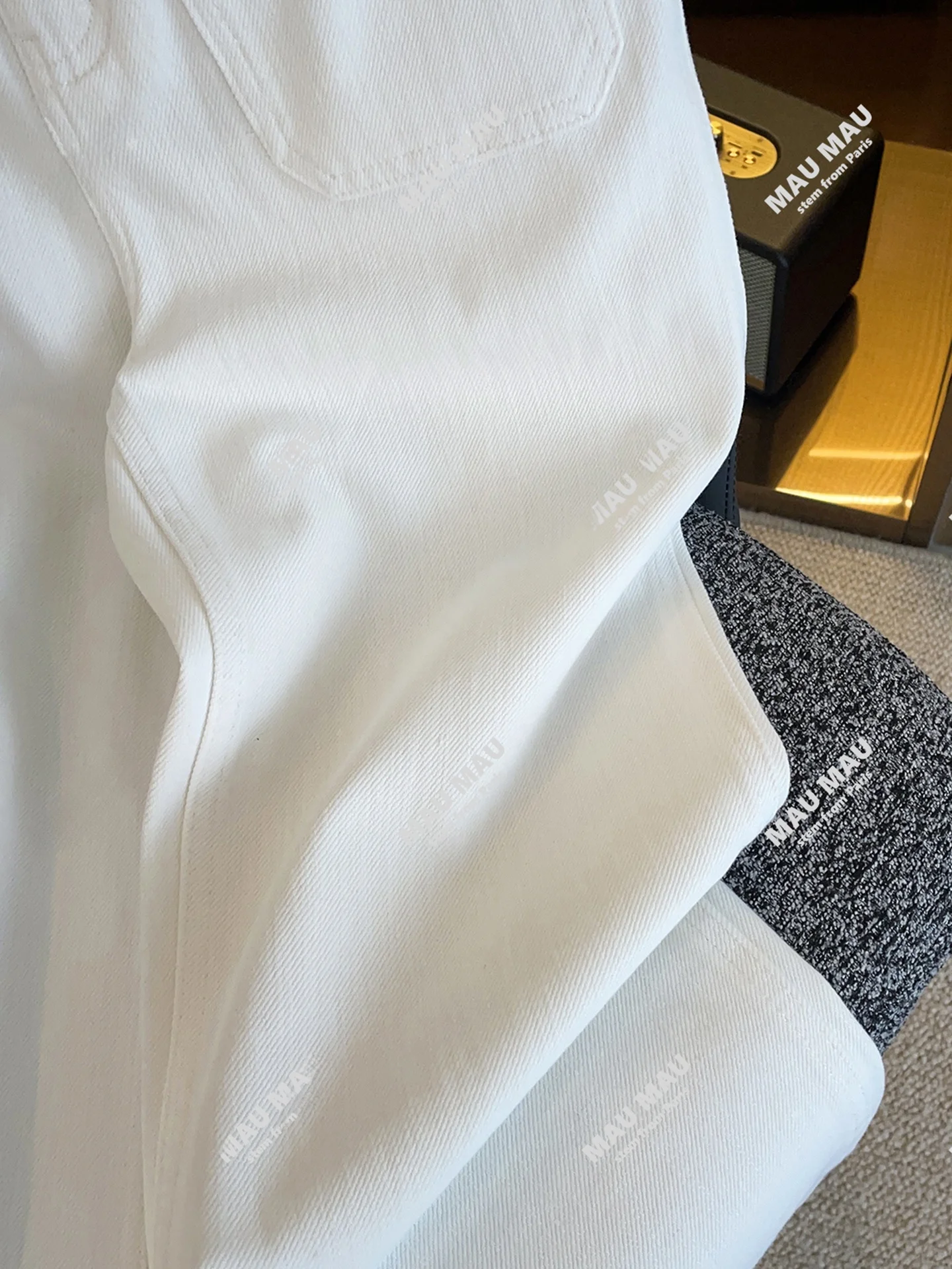 جينز كاجوال بخصر عالٍ وساق مستقيمة وقصة فضفاضة، بسيط ومتعدد الاستخدامات، من الدنيم الأزرق، بخصر عالٍ وإغلاق بسحاب، مناسب للار...