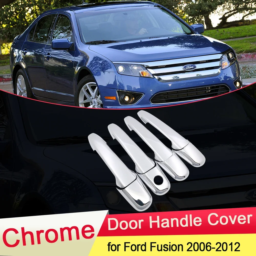 for Ford Fusion SE Sport 2006 2007 2008 2009 2010 2011 2012 Luxuriou Chrome Door Handle Cover Trim Car Cap Set Accessories ABS