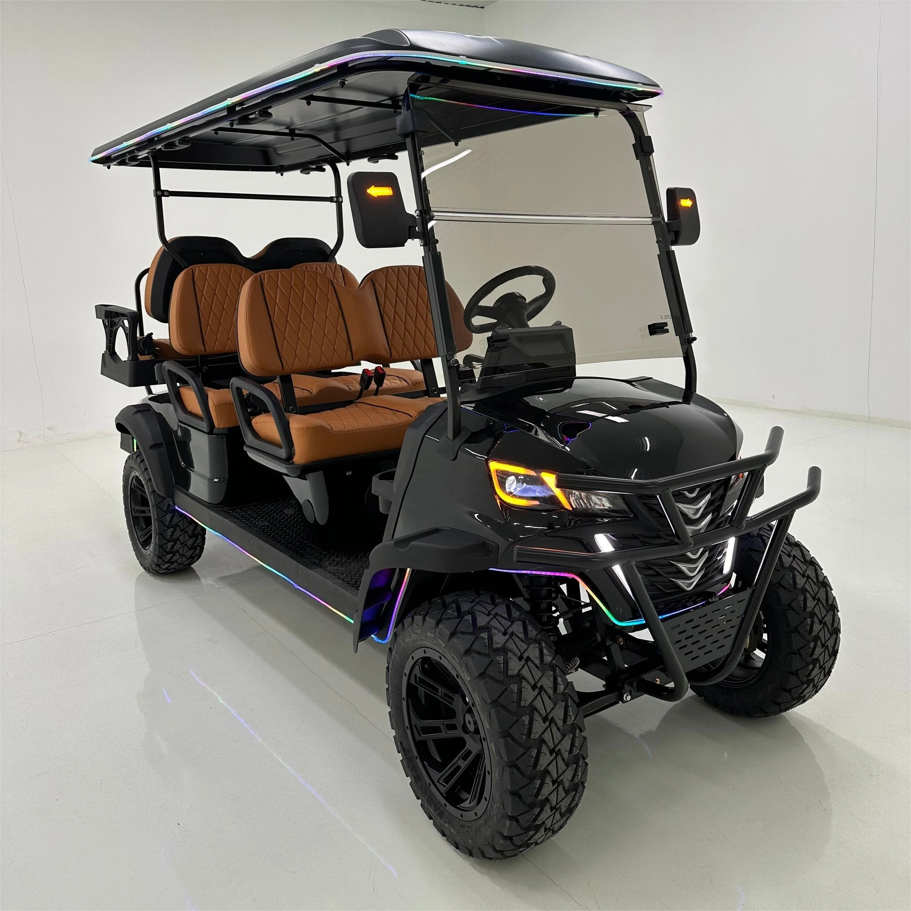 Electric Golf Cart 2 4 6 Seater Utility Vehicle Enclosed Design for Resort Community Tourist Transportation