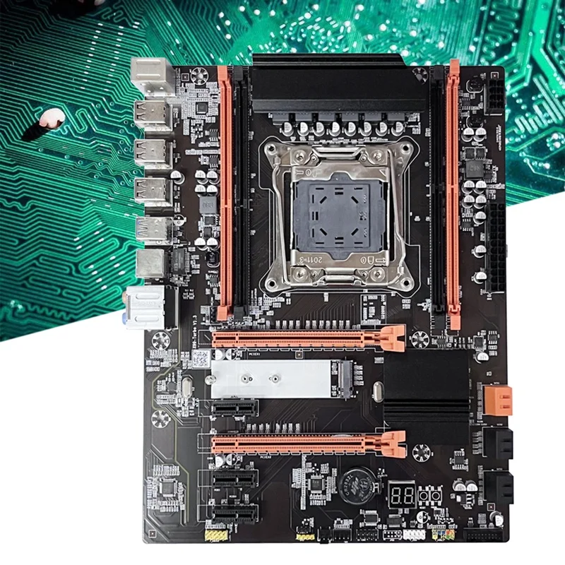 Placa-mãe X99 com cabo SATA, cabo de comutação, defletor, graxa térmica, almofada térmica, LGA2011, V3, M.2, NVME, NGFF Support, 4x16G