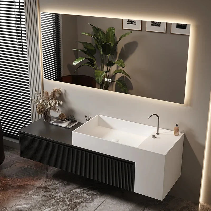 

Art pure acrylic integrated bathroom cabinet hot bending integrated basin hand washbasin combination