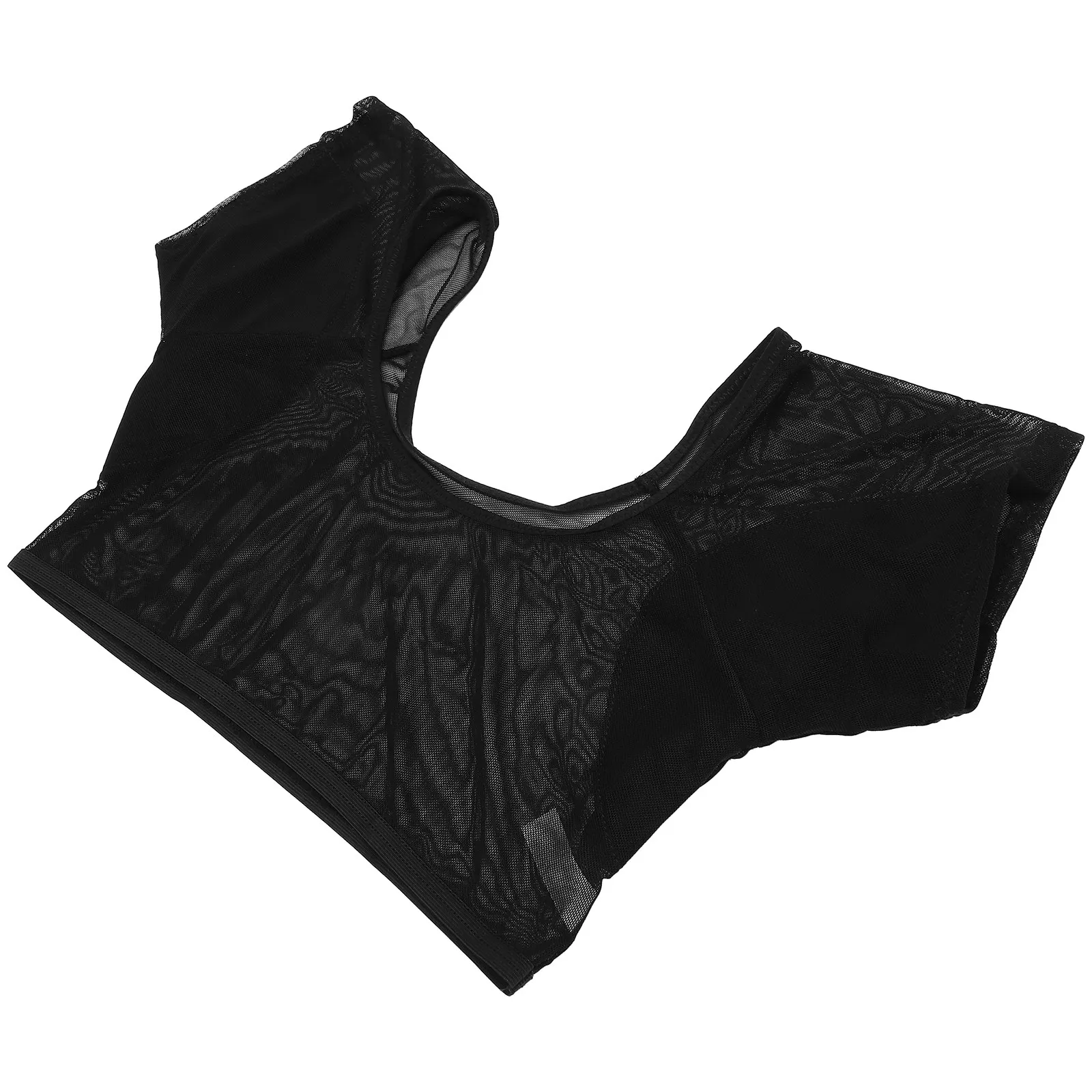 

Underarm Sweat Vest for Women Breathable Thin Transparent Mesh Sweatproof Undershirt with Cotton Pads for Running Yoga