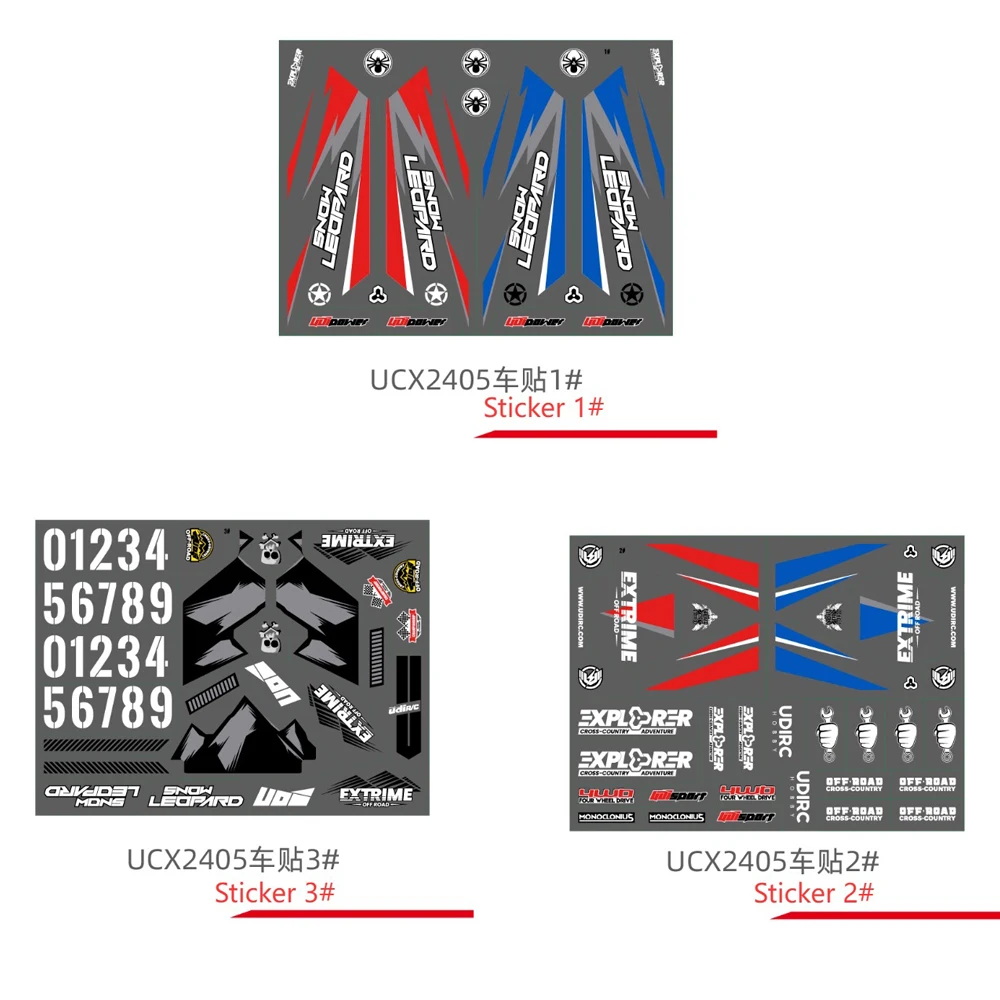 UDIRC UCX2405 RC Car Spare Parts Sticker