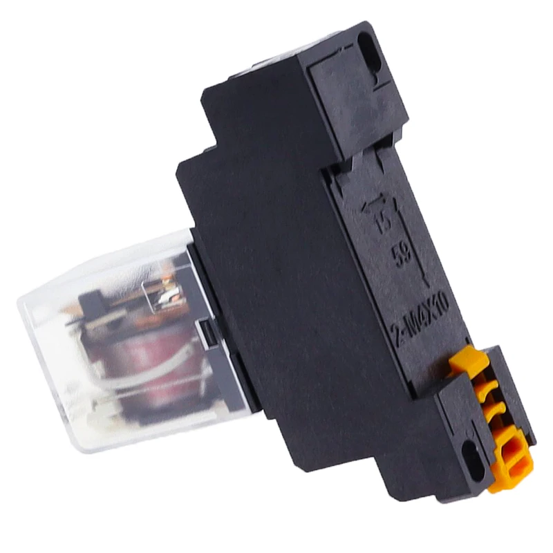 10Set LY2NJ HH62P HHC68A-2Z Electronic Micro Mini Electromagnetic Relay 10A 8PIN Coil DPDT With Socket Base DC12V,24VAC110AC220V