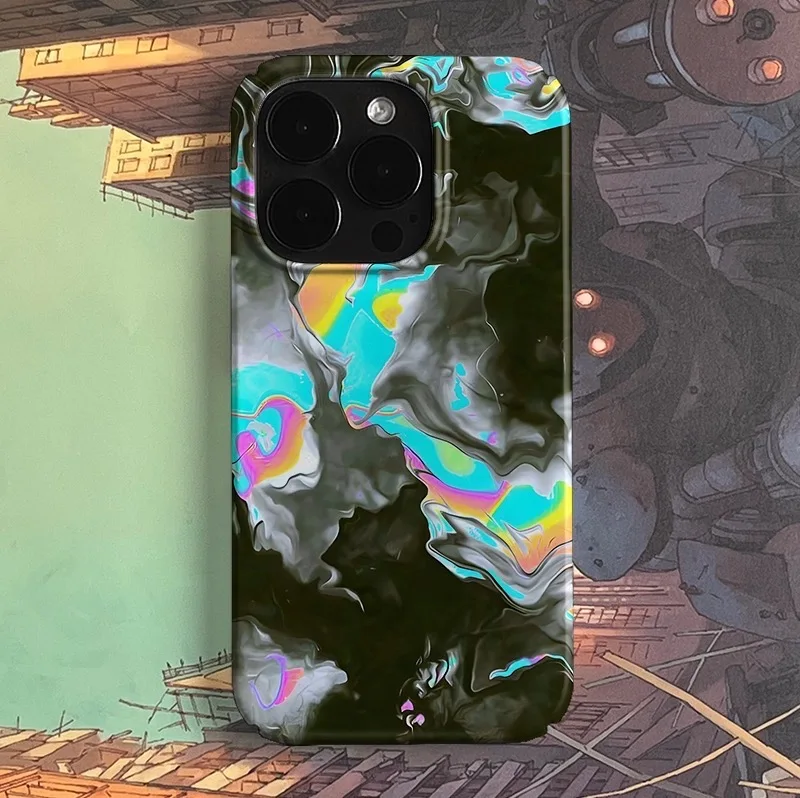 

Ins Gradient Quicksand Rainbow Case for IPHONE 17 16ProMax 15 14 13 12 11 PRO Plus Acrylic TPU Two in One Magnetic Phone Cases