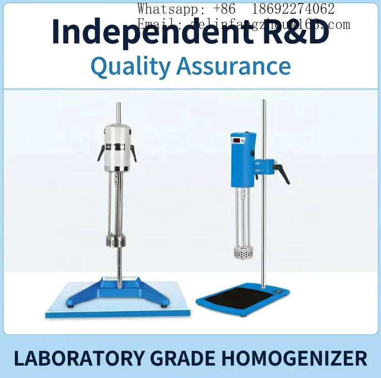 200-11000 RPM Lab High Shear Mixer Homogenizer Emulsifier Overhead Agitator 510W 50L Stainless Steel Paint Powder Pro