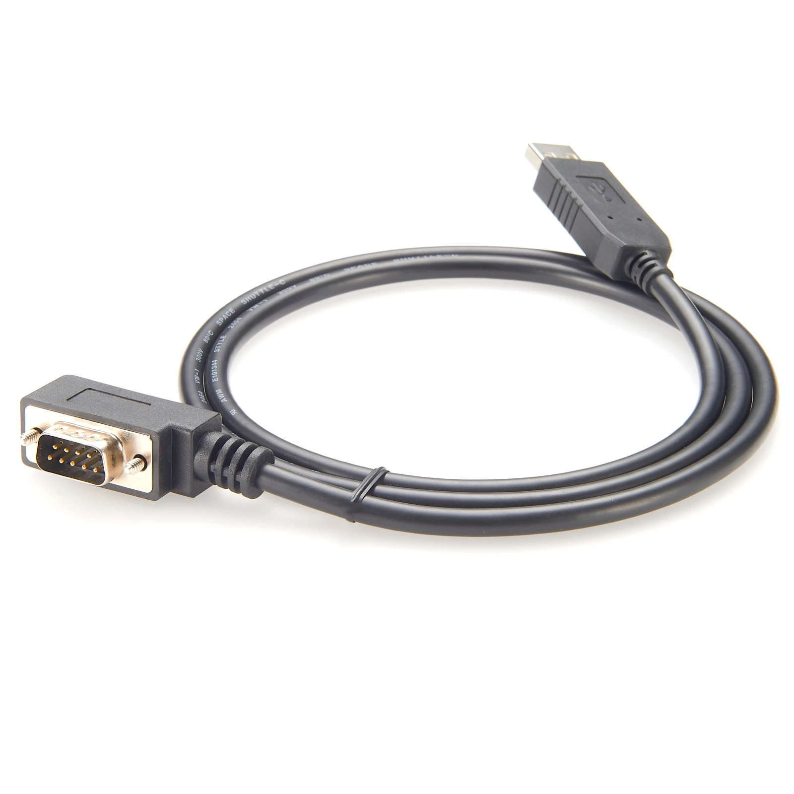 Right Angle USB 2.0 Male to DB9 Male RS232 Serial Adapter Cable with FTDI FT232RNL Low Profile Slim Compact DB9 COM Port Convert