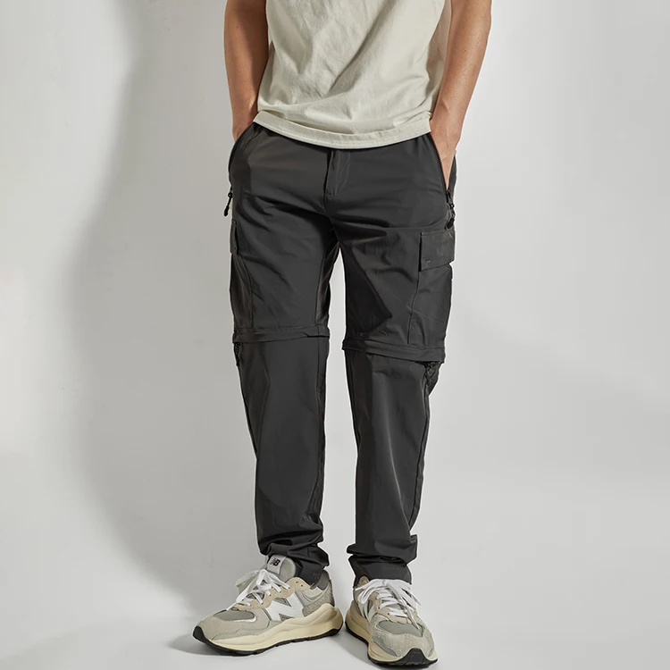 551# Detachable Bottoms Spring and Summer New Quick Dry Thin Cargo Pants Men's Simple American Sports Casual Pencil Trousers