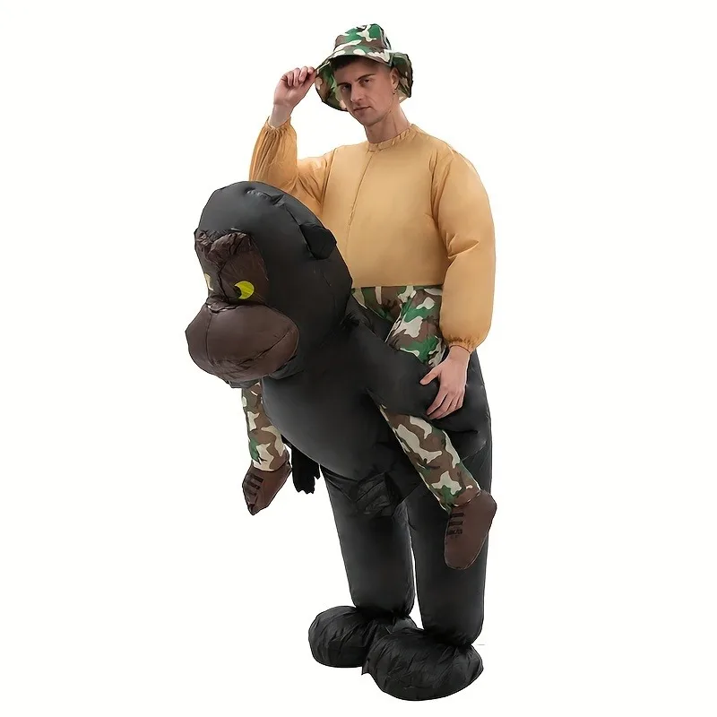 

Inflatable Gorilla Costume for Halloween Festive Party Funny Joke Great Apes Role-Playing Inflatable Suit