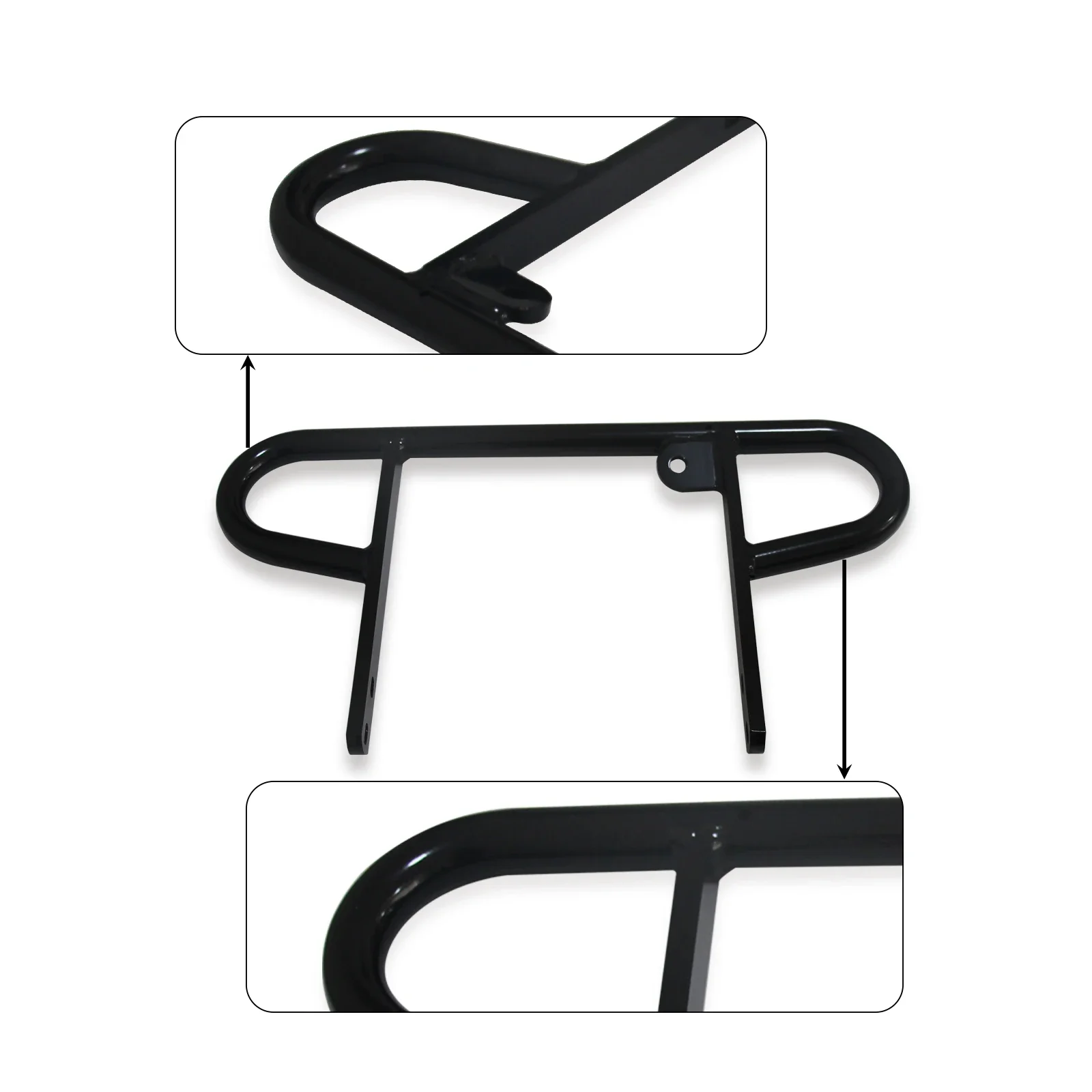 YFZ 450 Rear Wide Grab Bar Bumper Alba Racing Black 199 T2 B