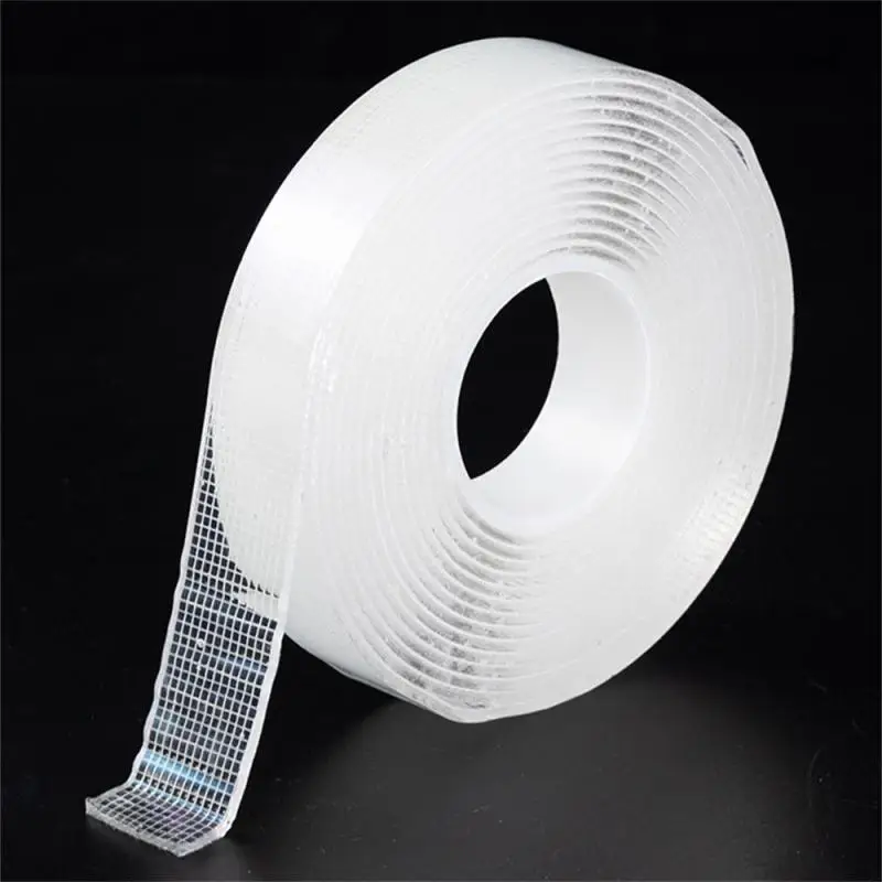 1PCS Reusable Traceless Strong Sticky Adhesive Mesh Nano Tape, Washable Clear Mounting For Paste Items In Home Office Car