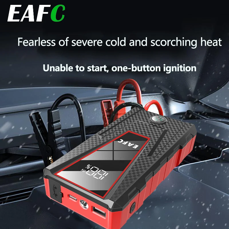 Car Jump Starter 1200A Wireless Charger Power Bank for 12V Car Emergency Starter For Petrol 4.0L Diesel 2.0L