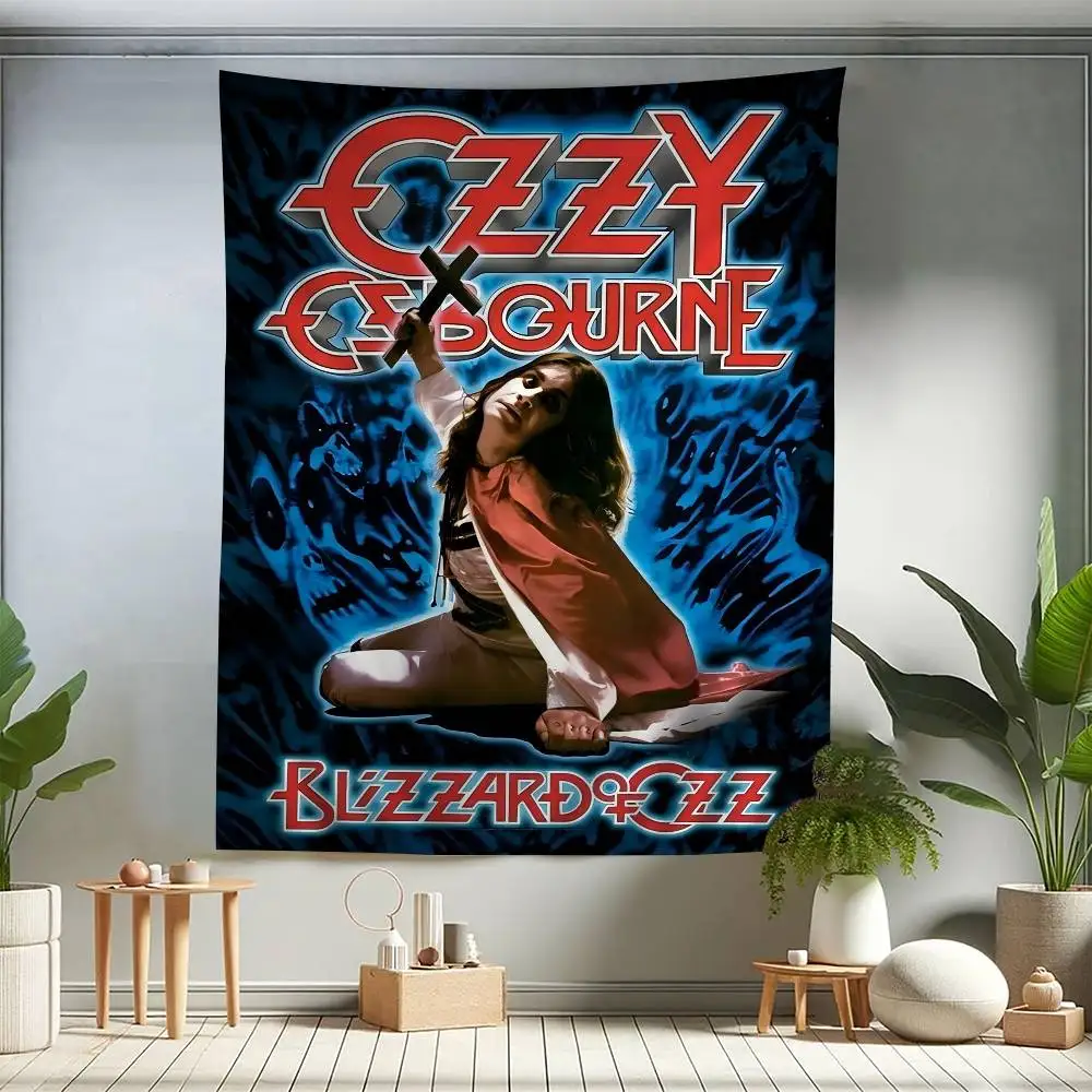 الثقيلة المعادن الفرقة روك أوزي أوزبورن الفرقة الكرتون نسيج الهبي زهرة جدار السجاد النوم ديكور ديكور فني للمنزل